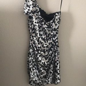 Sequin one shoulder dress